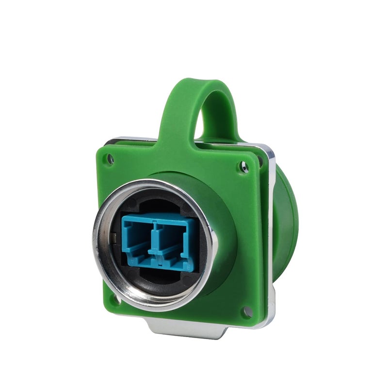CNLINKO DH-24 Fiber Optic Connector, LC Single Mode Dual Core, Metal Aviation Plug and Panel Mount Socket, IP68 Waterproof Connector for Internet Devices, M24 Signal Connector (Fiber Optic Set) - Image 3